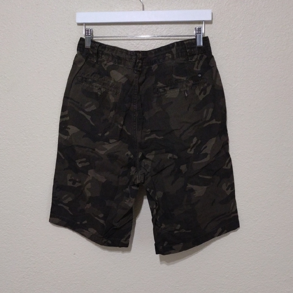 Buffalo David Bitton Green and Black Flat Front Shorts - Picture 9 of 11